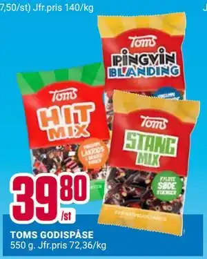 ÖoB TOMS GODISPÅSE erbjuda