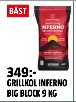 Bauhaus GRILLKOL INFERNO BIG BLOCK 9 KG erbjuda