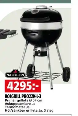Bauhaus KOLGRILL PRO22K-L-3 erbjuda