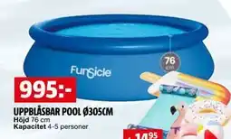 Bauhaus UPPBLÅSBAR POOL Ø305CM erbjuda
