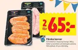 ICA Kvantum Färska korvar erbjuda