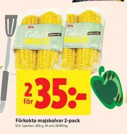 ICA Kvantum Förkokta majskolvar 2-pack erbjuda