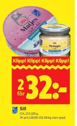ICA Kvantum Sill erbjuda