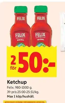 ICA Kvantum Ketchup erbjuda