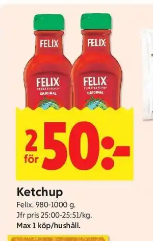 ICA Kvantum Ketchup erbjuda