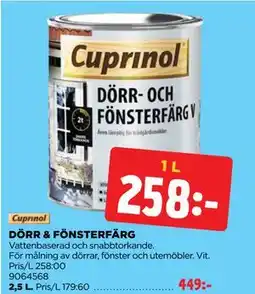 Jem&Fix DÖRR & FÖNSTERFÄRG erbjuda