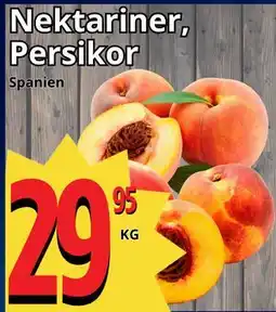 Supergrossen Nektariner, Persikor erbjuda