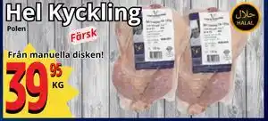 Supergrossen Hel Kyckling erbjuda