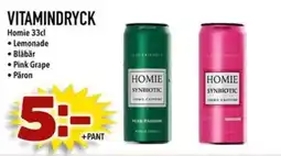 Din Mat HOMIE Vitamindryck erbjuda
