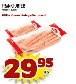 Din Mat NOWAK Frankfurter erbjuda