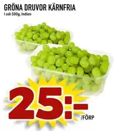 Din Mat Gröna druvor kärnfria erbjuda