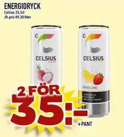 Din Mat CELSIUS Energidryck erbjuda