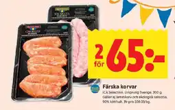 ICA Kvantum ICA Färska korvar erbjuda