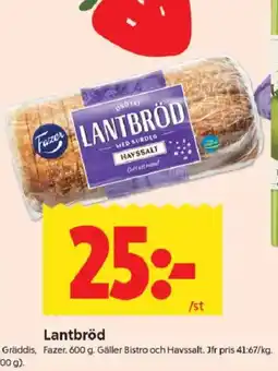ICA Kvantum FAZER Lantbröd erbjuda