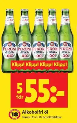 ICA Kvantum PERONI Alkoholfri öl erbjuda