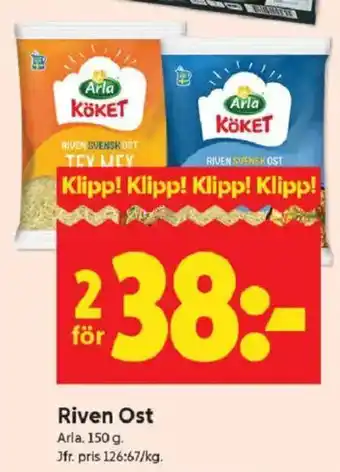 ICA Kvantum ARLA Riven ost erbjuda