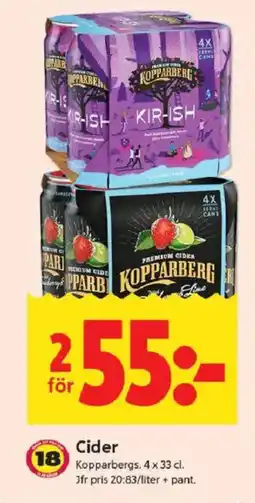 ICA Kvantum KOPPARBERGS Cider erbjuda