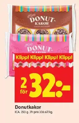 ICA Kvantum ICA Donutkakor erbjuda