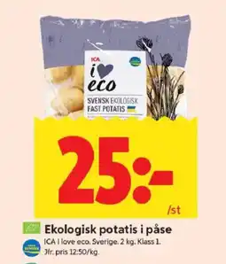 ICA Kvantum ICA Ekologisk potatis i påse erbjuda