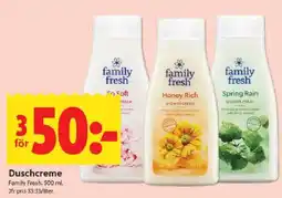 ICA Kvantum FAMILY FRESH Duschcreme erbjuda