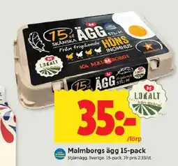 ICA Kvantum STJÄRNÄGG Malmborgs ägg 15-pack erbjuda