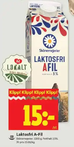 ICA Kvantum SKÅNEMEJERIER Laktosfri a-fil erbjuda