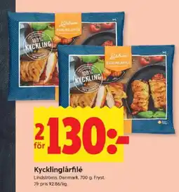 ICA Kvantum LINDSTRÖMS Kycklinglårfilé erbjuda