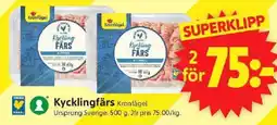 ICA Supermarket KRONFÅGEL Kycklingfärs erbjuda