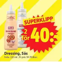 ICA Supermarket FELIX Dressing, Sås erbjuda
