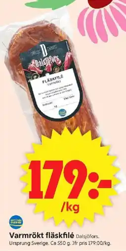 ICA Supermarket DALSJÖFORS Varmrökt fläskfilé erbjuda