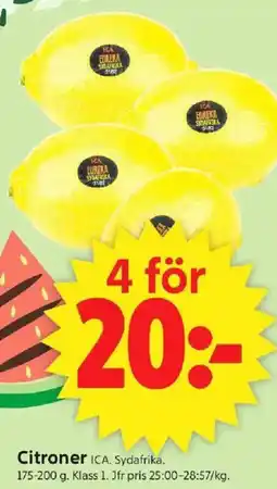 ICA Supermarket ICA Citroner erbjuda