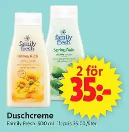 ICA Supermarket FAMILY FRESH Duschcreme erbjuda