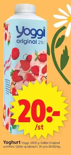 ICA Supermarket YOGGI Yoghurt erbjuda