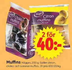 ICA Supermarket HÄGGENS Muffins erbjuda