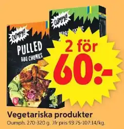 ICA Supermarket OUMPH Vegetariska produkter erbjuda