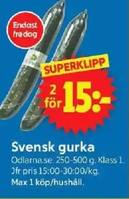ICA Supermarket ODLARNASE Svensk gurka erbjuda