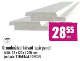Hornbach Grundmålad falsad spårpanel erbjuda