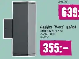 Hornbach Vägglykta "Monza" upp/ned erbjuda