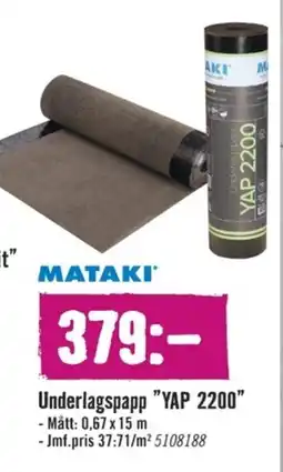 Hornbach Underlagspapp "YAP 2200" erbjuda