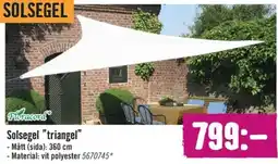 Hornbach Solsegel "triangel" erbjuda