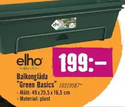 Hornbach Balkonglåda "Green Basics" erbjuda