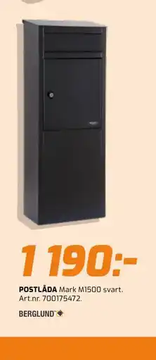 Bolist POSTLÅDA Mark M1500 svart erbjuda