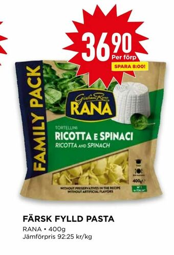 Willys Färsk fylld pasta erbjuda