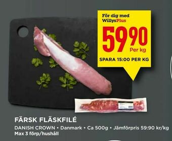 Willys Färsk fläskfilé erbjuda
