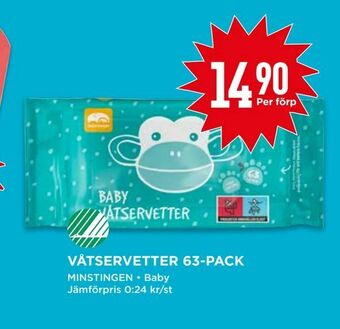 Willys Våtservetter 63-pack erbjuda