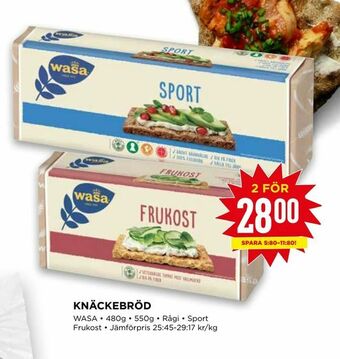 Willys Knäckebröd erbjuda