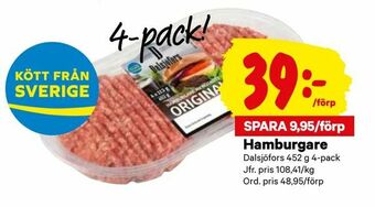 City Gross Hamburgare erbjuda