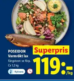 Lidl POSEIDON Varmrökt lax erbjuda