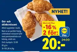 Lidl Ost- och skinkcroissant erbjuda