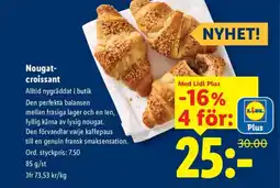 Lidl Nougat- croissant erbjuda